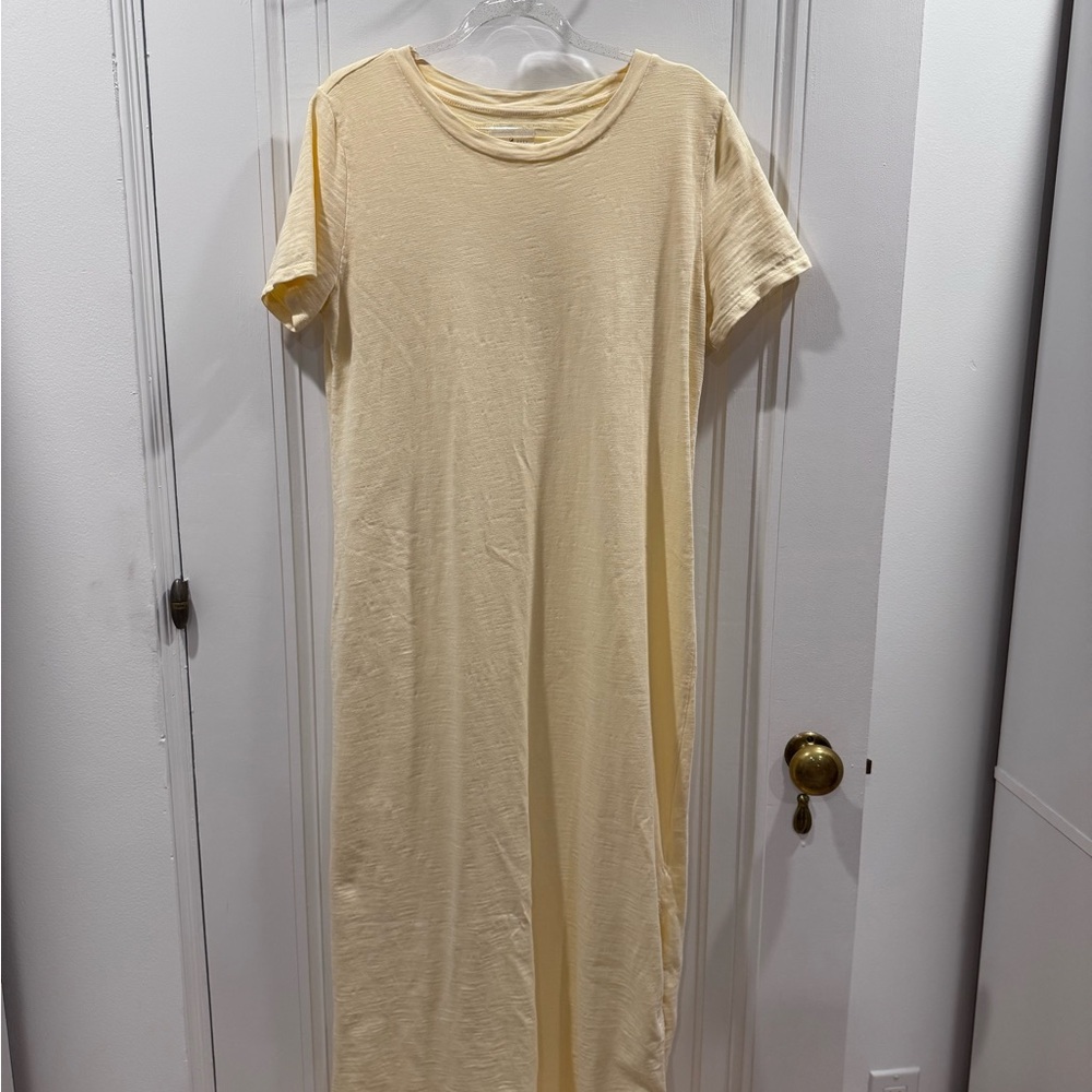 Lou & Grey Pastel Yellow Short Sleeve Dress